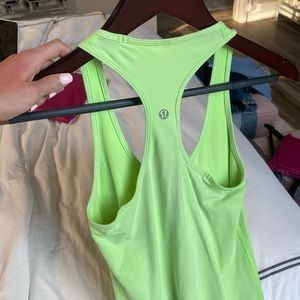 Lime green Lululemon racerback tank!